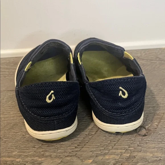 OluKai Nohea Mesh Shoes Navy Blue Slip On Lightweight Loafers - Boys Size 13 - Picture 8 of 11
